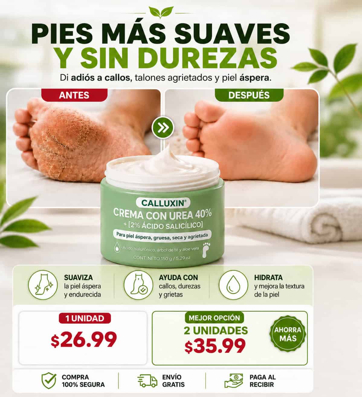 Calluxin® | Crema para Callos, Durezas y Talones Agrietados